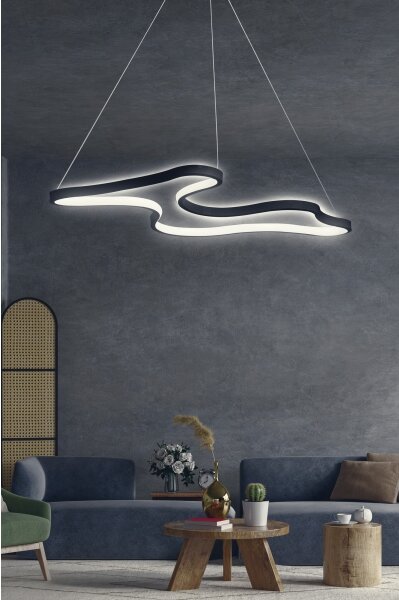 Lampadario LED sospeso con cavo ARTISAN LED/36W/230V 6500K nero