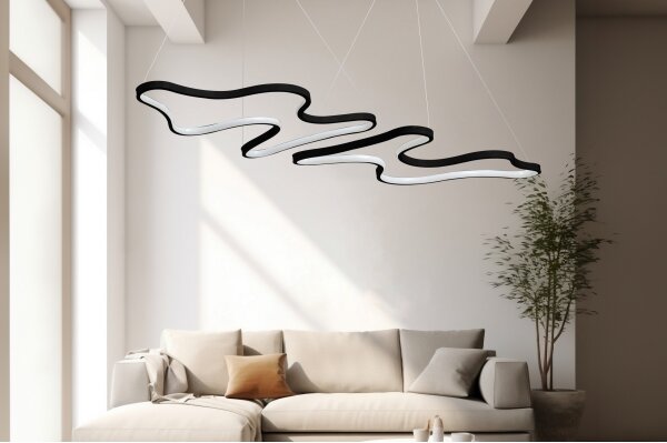 Lampada a sospensione LED su cavo DUPLE ARTISAN LED/80W/230V 4000K nero