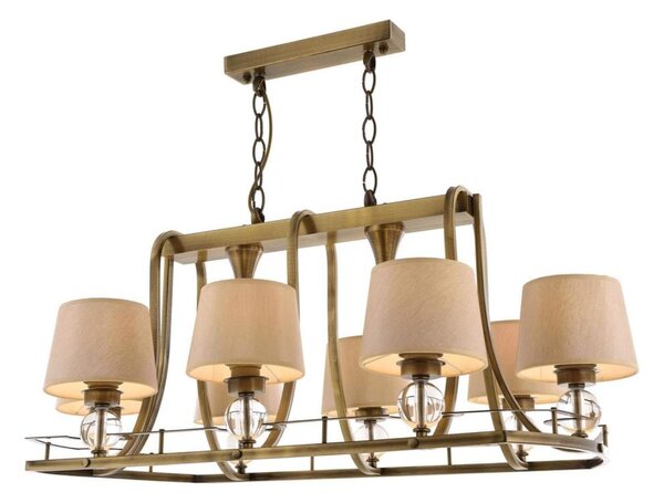 Lampadario a catena NARA 6xE27/40W/230V ottone