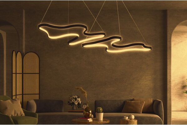 Lampada a sospensione LED su cavo DUPLE ARTISAN LED/80W/230V 4000K nero