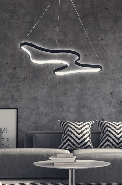 Lampadario LED sospeso con cavo ARTISAN LED/36W/230V 6500K nero