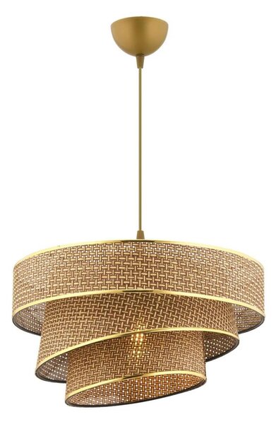 Lampadario a sospensione COUPER 1xE27/60W/230V marrone/oro