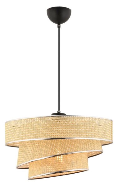 Lampadario a sospensione su cavo COUPER 1xE27/60W/230V beige/cromo lucido