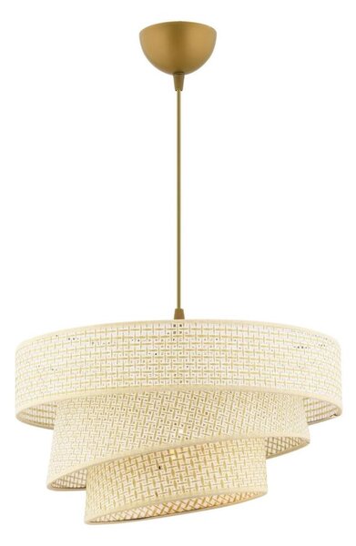 Lampadario a sospensione con cavo COUPER 1xE27/60W/230V colore crema