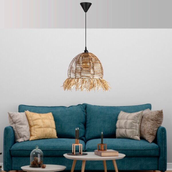 Lampadario sospeso con cavo RUYO 1xE27/40W/230V marrone