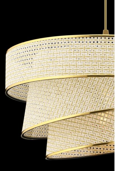 Lampadario a sospensione con cavo COUPER 1xE27/60W/230V crema/oro