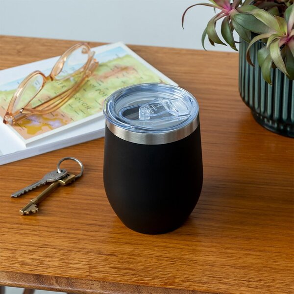 Tazza da viaggio nera da 350 ml - Rex London