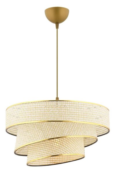 Lampadario a sospensione con cavo COUPER 1xE27/60W/230V crema/oro
