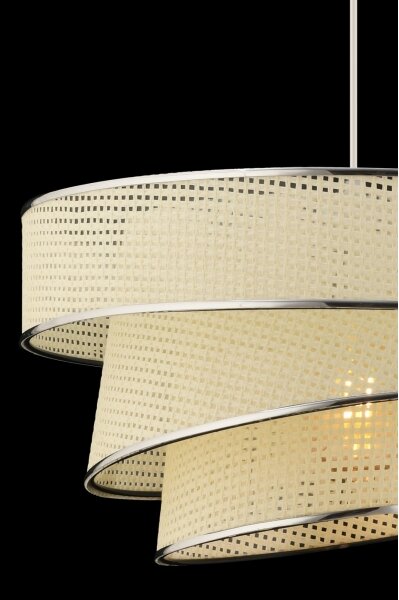 Lampadario a sospensione con cavo COUPER 1xE27/60W/230V bianco/cromo lucido