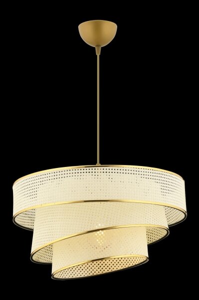 Lampadario a sospensione COUPER 1xE27/60W/230V bianco/oro