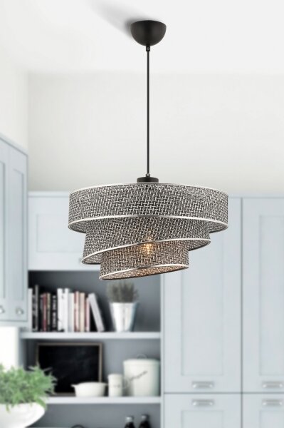 Lampadario a cavo COUPER 1xE27/60W/230V grigio/cromo lucido