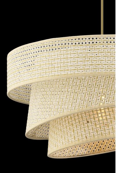 Lampadario a sospensione con cavo COUPER 1xE27/60W/230V colore crema