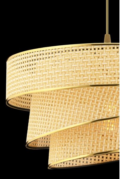 Lampada a sospensione con cavo COUPER 1xE27/60W/230V beige/oro