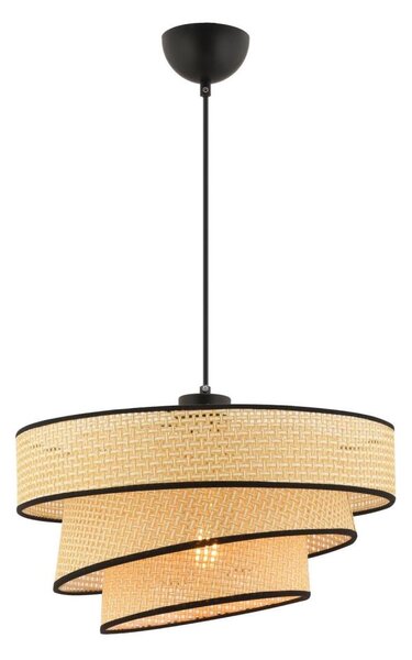 Lampadario a sospensione con cavo COUPER 1xE27/60W/230V beige/nero