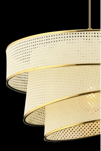 Lampadario a sospensione COUPER 1xE27/60W/230V bianco/oro