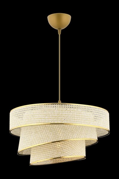 Lampadario a sospensione con cavo COUPER 1xE27/60W/230V crema/oro