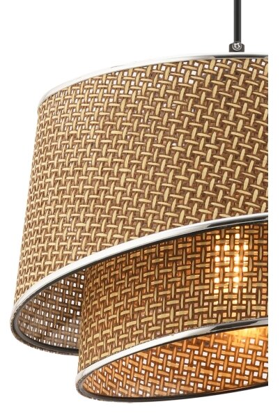 Lampada a sospensione su cavo BARETTE 1xE27/60W/230V marrone/cromo lucido