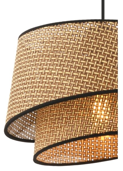 Lampadario a sospensione con cavo BARETTE 1xE27/60W/230V marrone/nero
