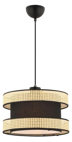 Lampadario a sospensione con cavo HALO 1xE27/60W/230V nero/beige