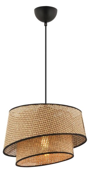 Lampadario a sospensione con cavo BARETTE 1xE27/60W/230V marrone/nero