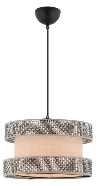 Lampadario su cavo HALO 1xE27/60W/230V beige/grigio