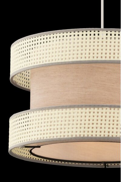 Lampadario a sospensione con cavo HALO 1xE27/60W/230V beige/crema