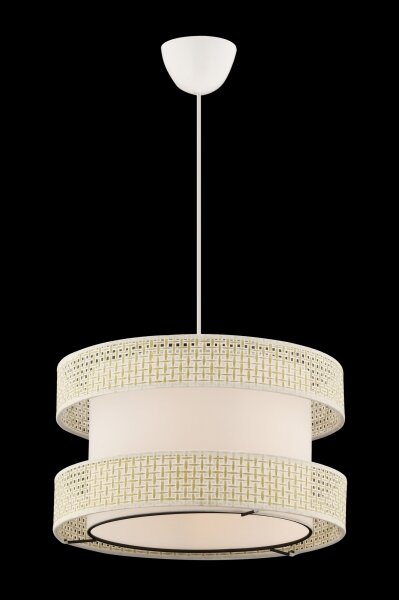 Lampadario a sospensione con cavo HALO 1xE27/60W/230V colore crema