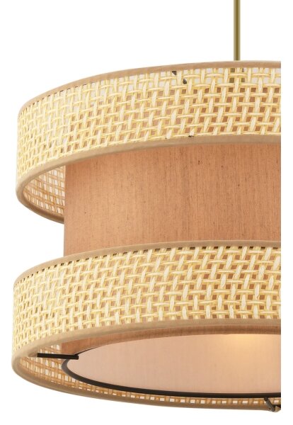 Lampadario sospeso a cavo HALO 1xE27/60W/230V marrone/beige