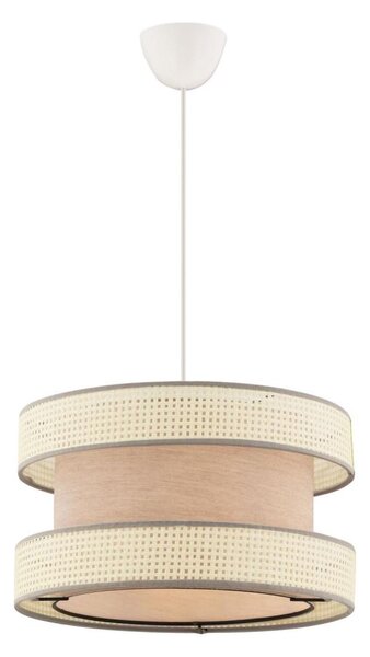 Lampadario a sospensione con cavo HALO 1xE27/60W/230V beige/crema