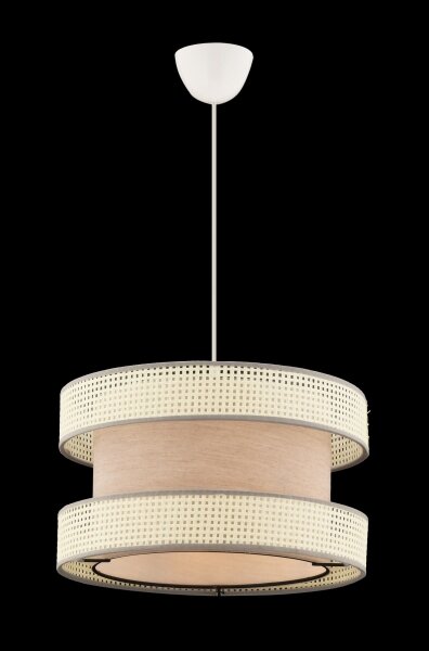 Lampadario a sospensione con cavo HALO 1xE27/60W/230V beige/crema