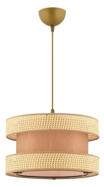 Lampadario sospeso a cavo HALO 1xE27/60W/230V marrone/beige