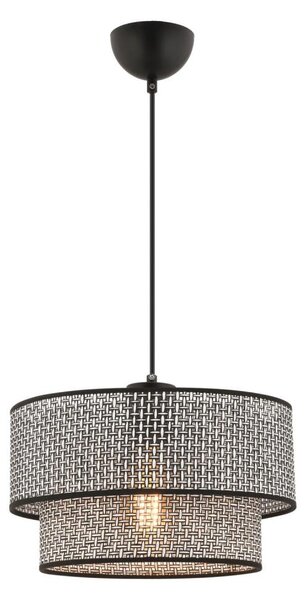 Lampada a sospensione con cavo ECHO 1xE27/60W/230V grigio/nero