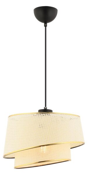 Lampadario a cavo BARETTE 1xE27/60W/230V crema/oro