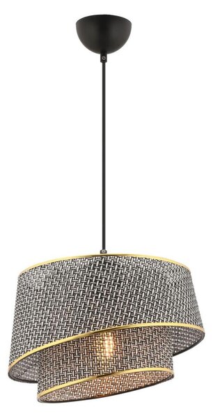 Lampada a sospensione su cavo BARETTE 1xE27/60W/230V grigio/oro