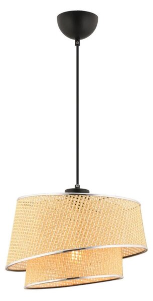Lampadario a sospensione con cavo BARETTE 1xE27/60W/230V beige/cromo lucido