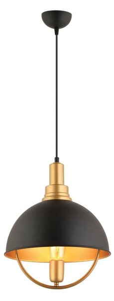 Lampadario a cavo MONZA 1xE27/40W/230V diam. 30 cm nero/oro