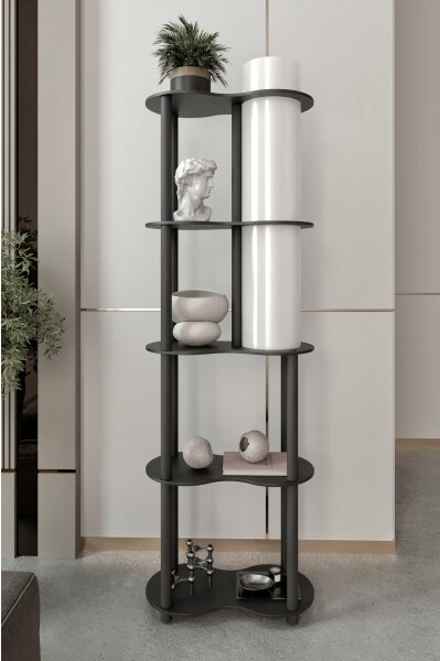 Lampada da terra con ripiani NOTO 1xE27/40W/230V nera