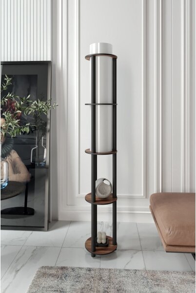 Lampada da terra con ripiani NOTO 1xE27/40W/230V marrone/nero