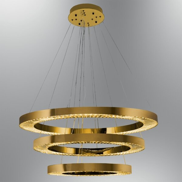 Lampadario LED a sospensione con cavo JESI LED/99W/230V 3000K diam. 100 cm bronzo