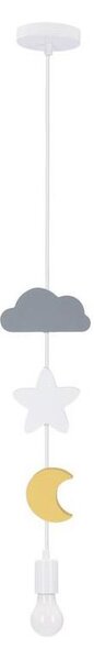 Lampadario sospeso per bambini TRIO 1xE27/20W/230V grigio/bianco/giallo