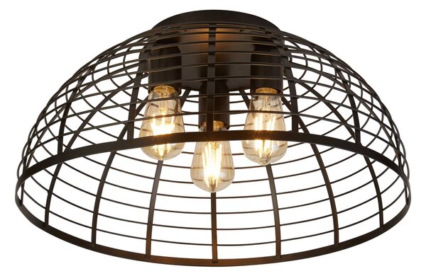 Plafoniera Cage II 3 luci in design a gabbia