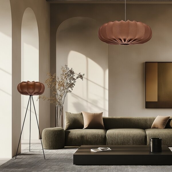 Lampada da terra CAFEE 1xE27/40W/230V marrone/nera