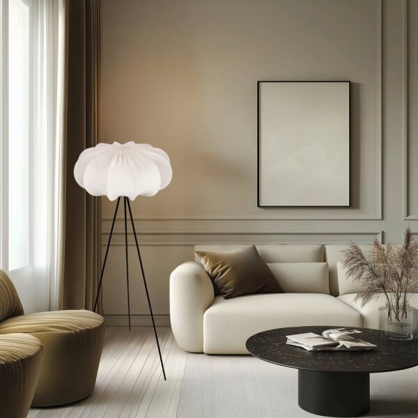 Lampada da terra CAFEE 1xE27/40W/230V bianco/nero