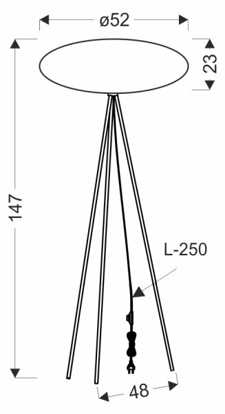 Lampada da terra CAFEE 1xE27/40W/230V bianco/nero