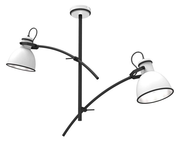 Lampadario a stelo ZUMBA 2xE27/60W/230V bianco/nero