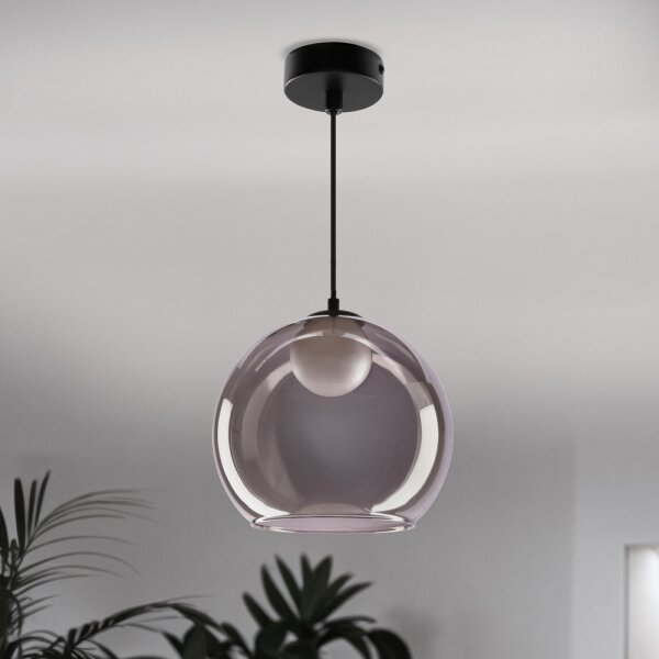 Lampadario a sospensione su cavo BRIN 1xG9/15W/230V nero fumé