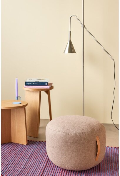 Pouf Zerio marrone chiaro, ø 50 cm Mochi - Hübsch
