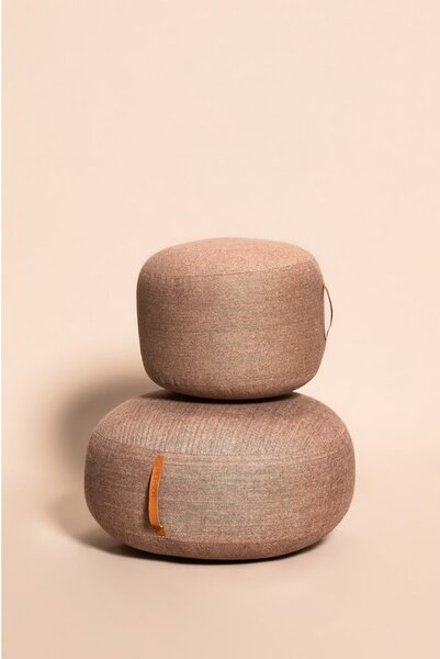 Pouf Zerio marrone chiaro, ø 50 cm Mochi - Hübsch