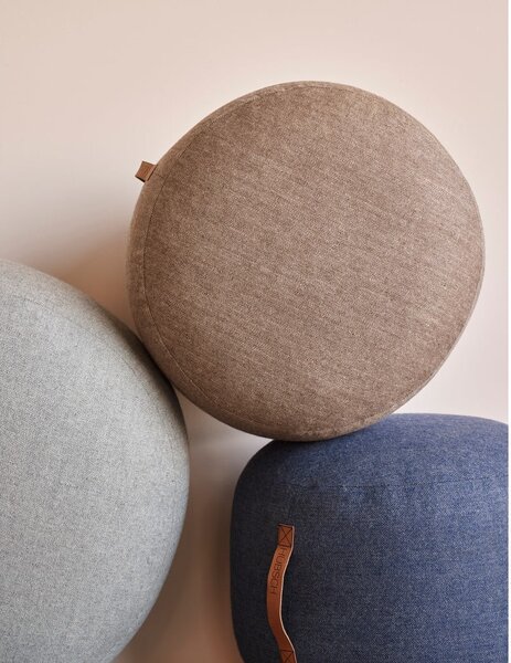 Pouf Zerio marrone chiaro, ø 50 cm Mochi - Hübsch
