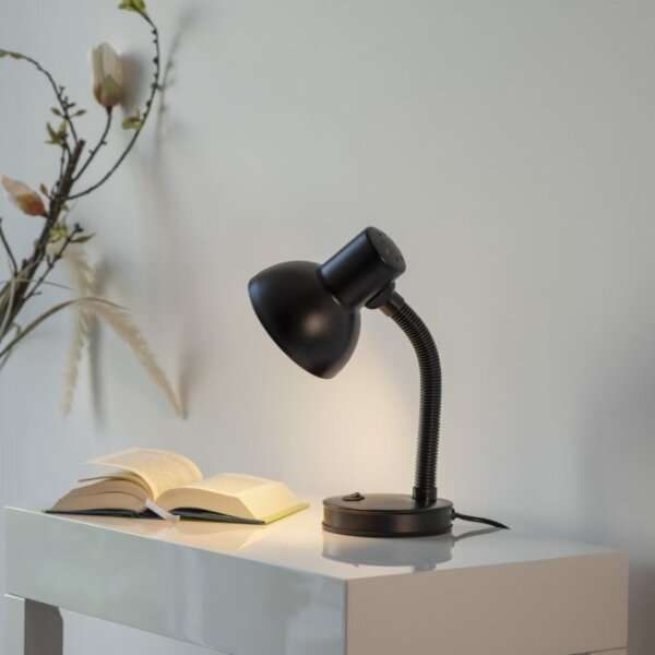 JUST LIGHT. 11080-18 - Lampada da tavolo flessibile FLEXI 1xE27/25W/230V nera